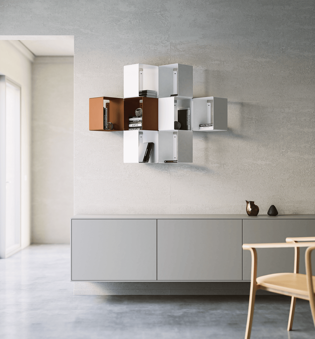 Kubi wall bookcase