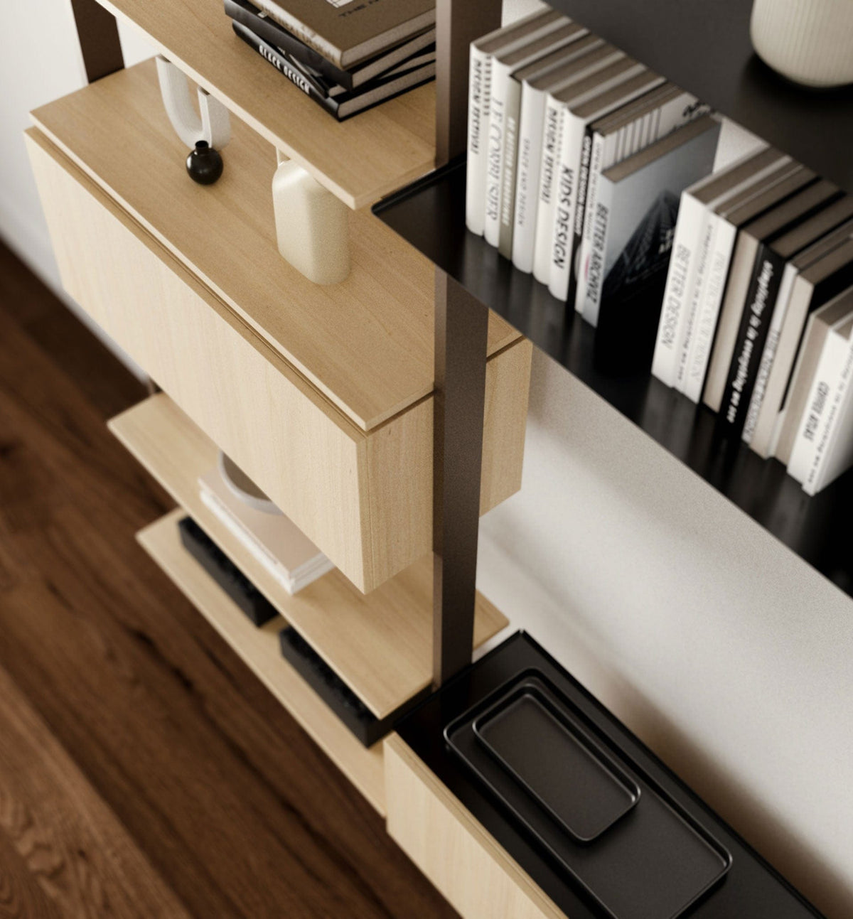 Vertical Line dividing bookcase