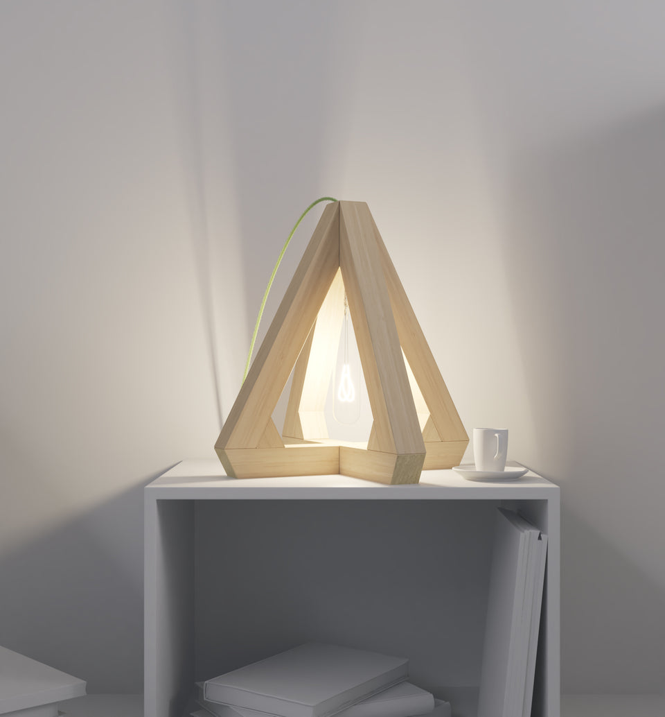 Tepee wooden lamp