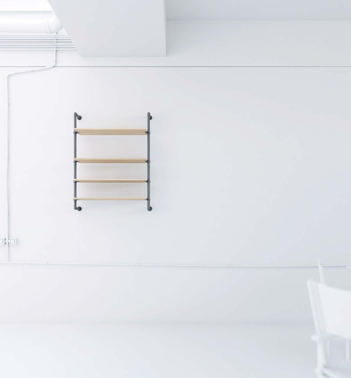 Pipe libreria a parete