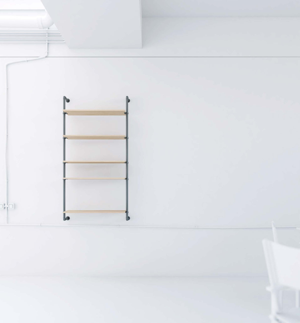 Pipe libreria a parete