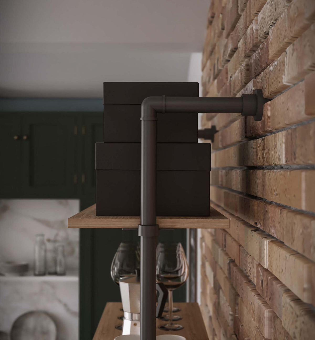 Pipe libreria a parete
