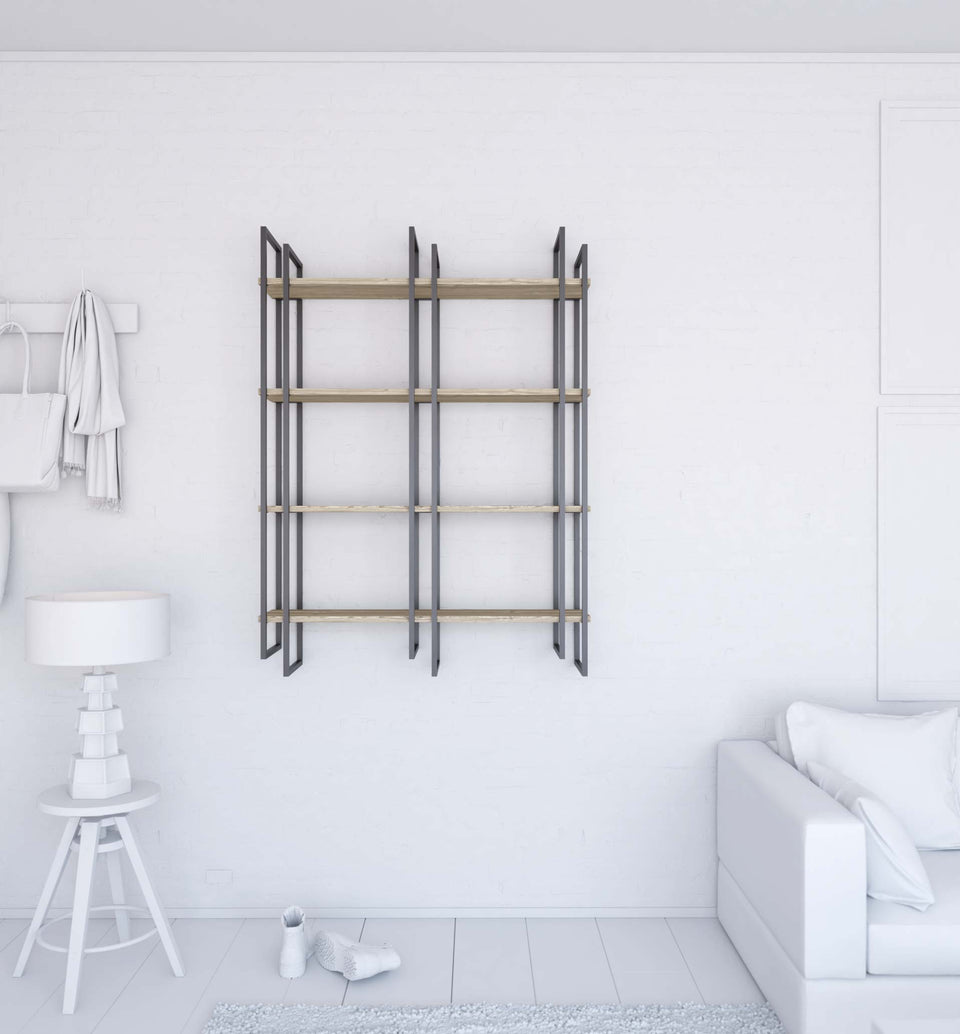 Shell wall-mounted bookcase