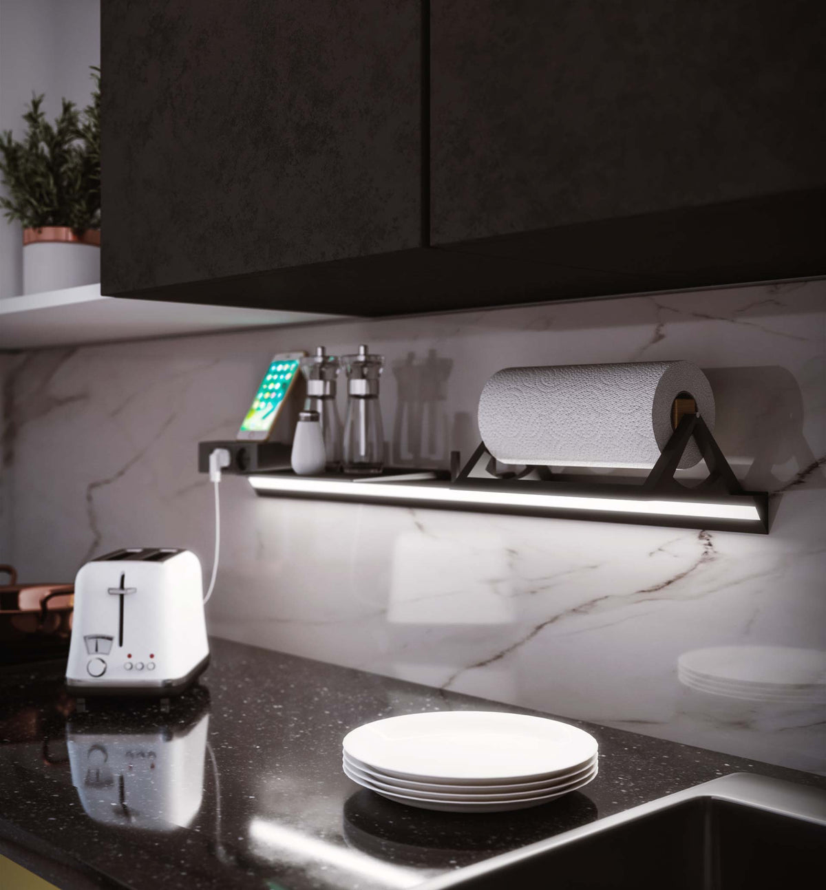 Triga sottopensile con LED