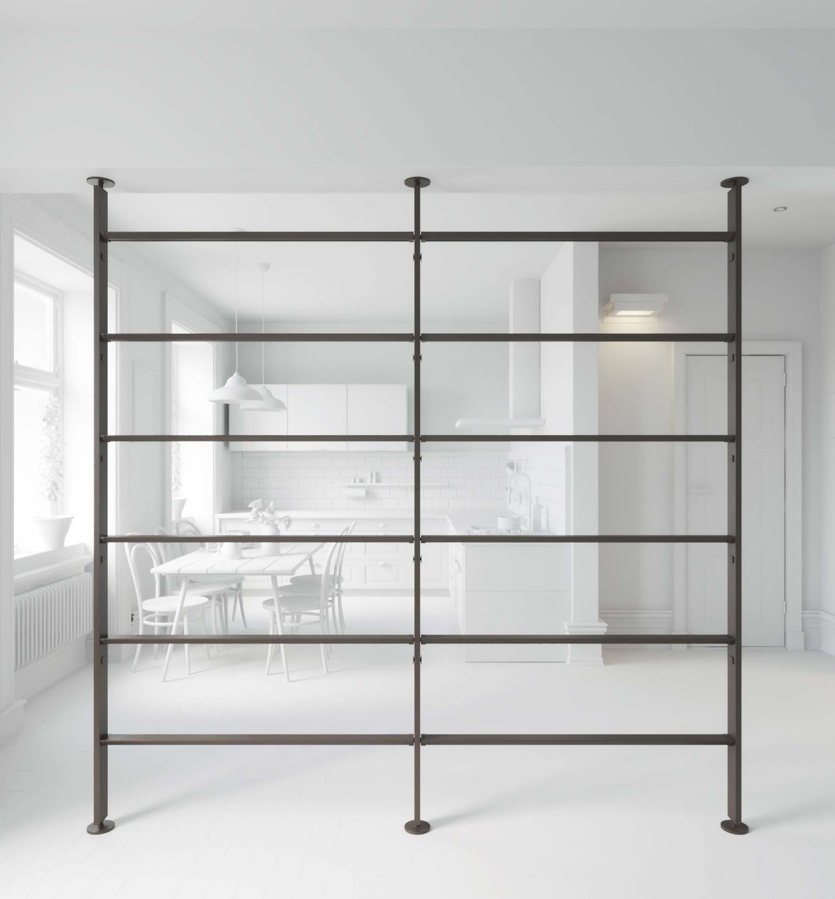 Vertical Line dividing bookcase