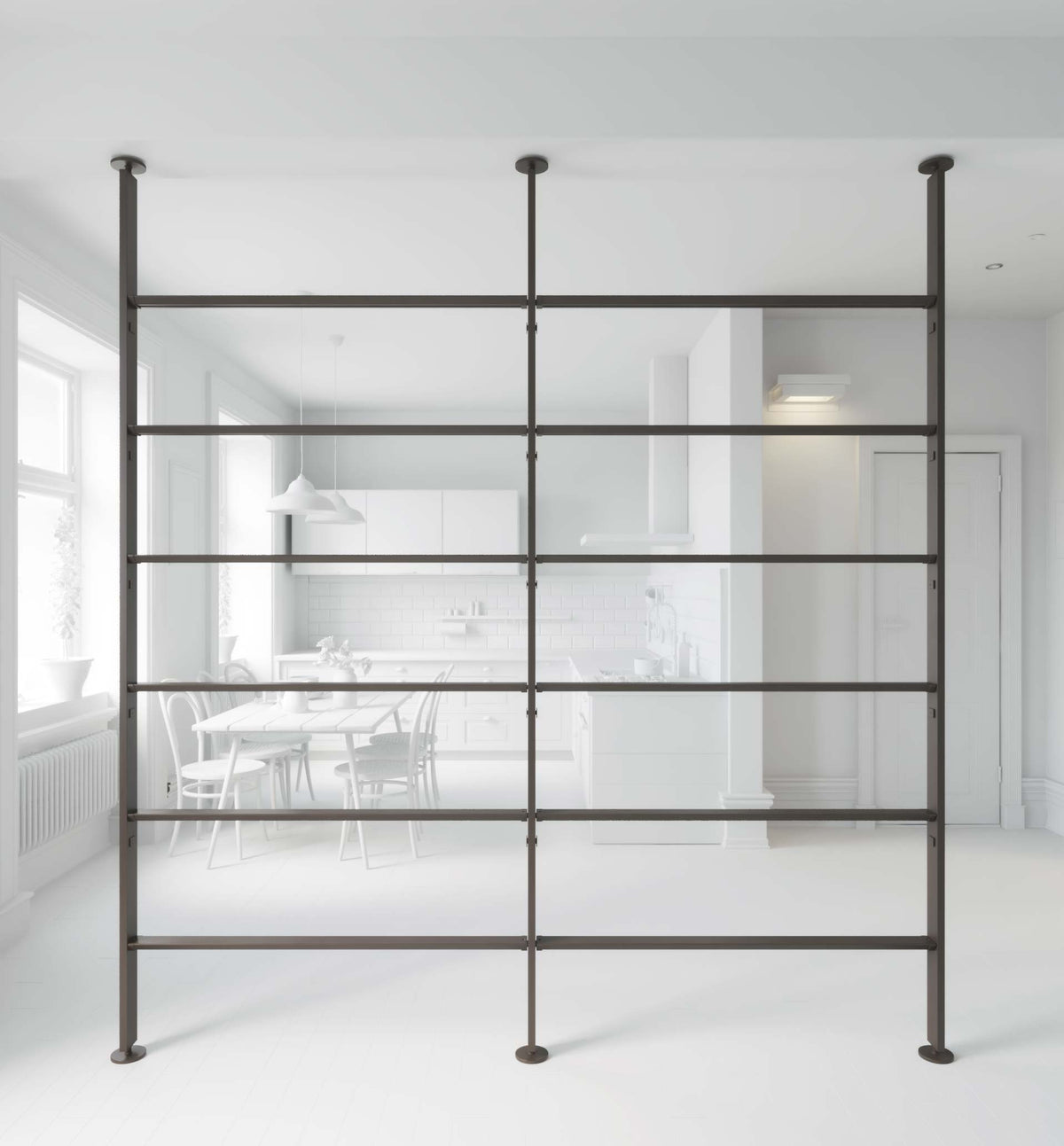 Vertical Line dividing bookcase