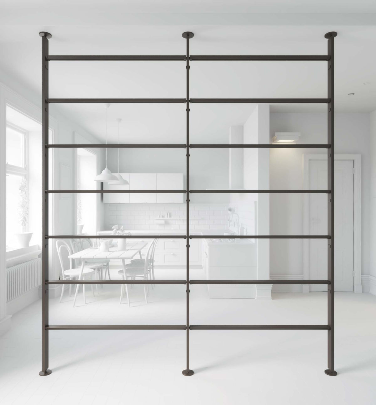 Vertical Line dividing bookcase