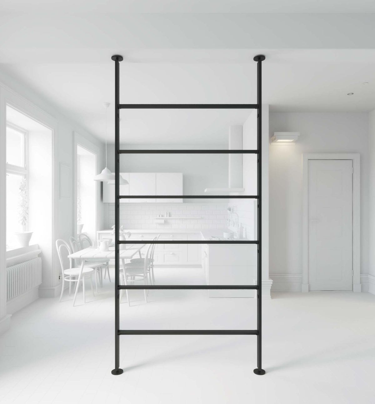 Vertical Line dividing bookcase