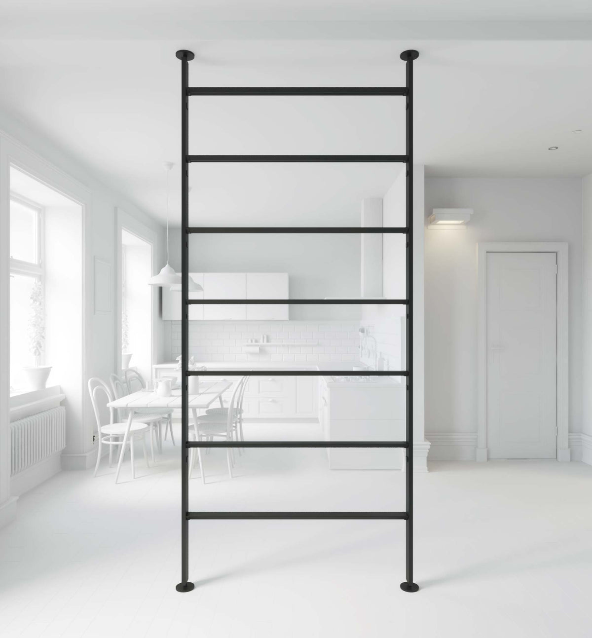 Vertical Line dividing bookcase