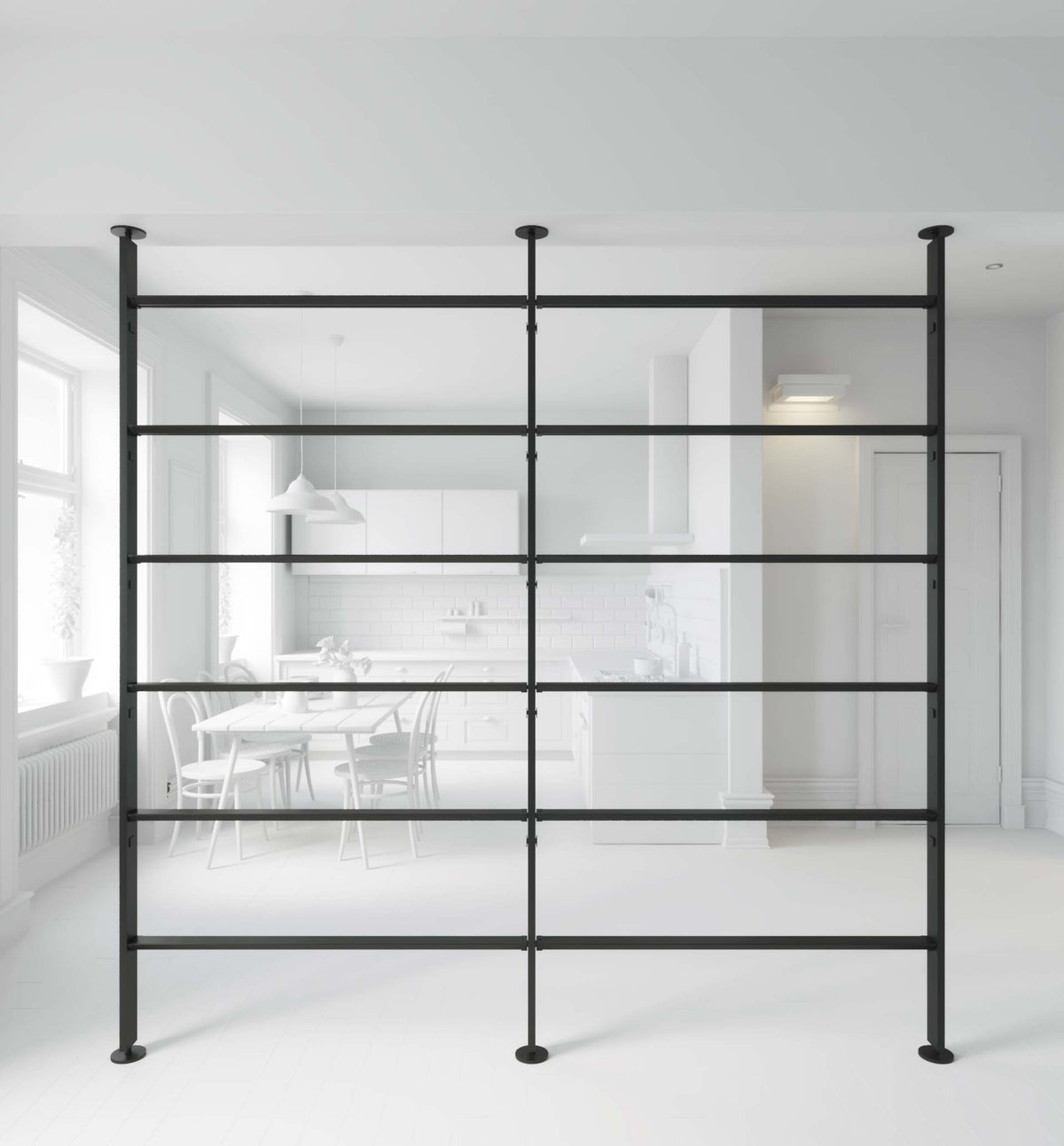 Vertical Line dividing bookcase