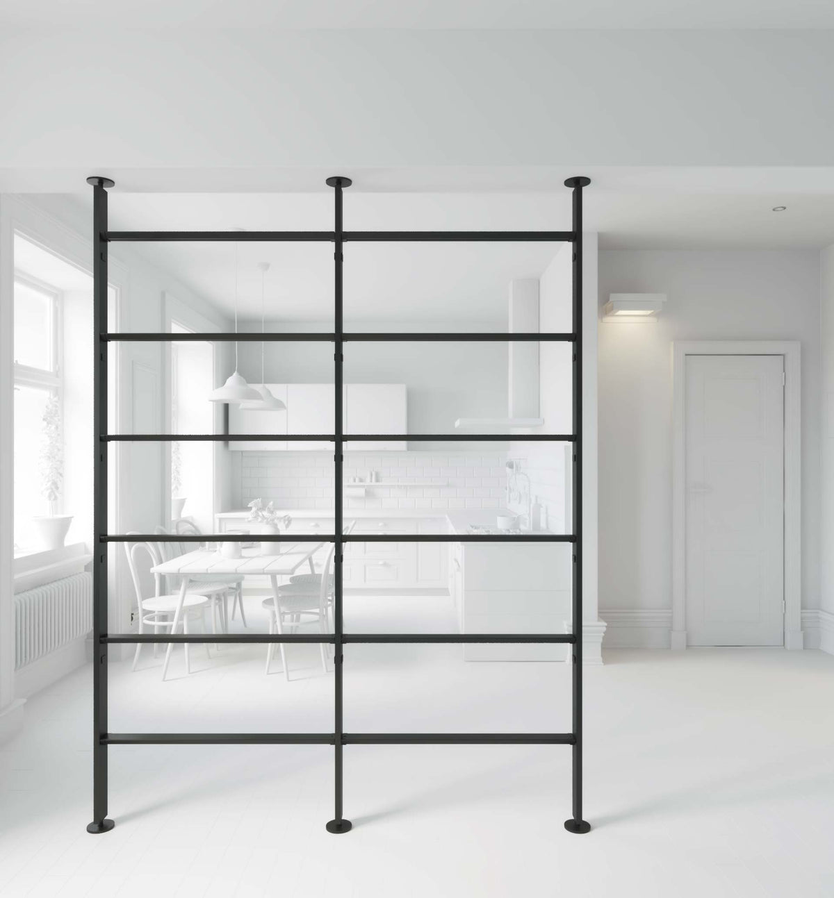 Vertical Line dividing bookcase