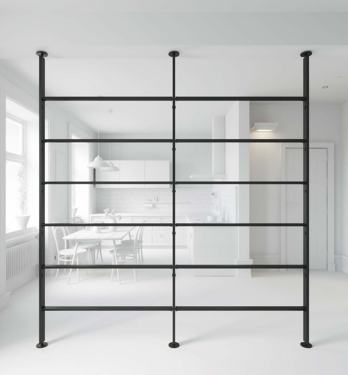 Vertical Line dividing bookcase