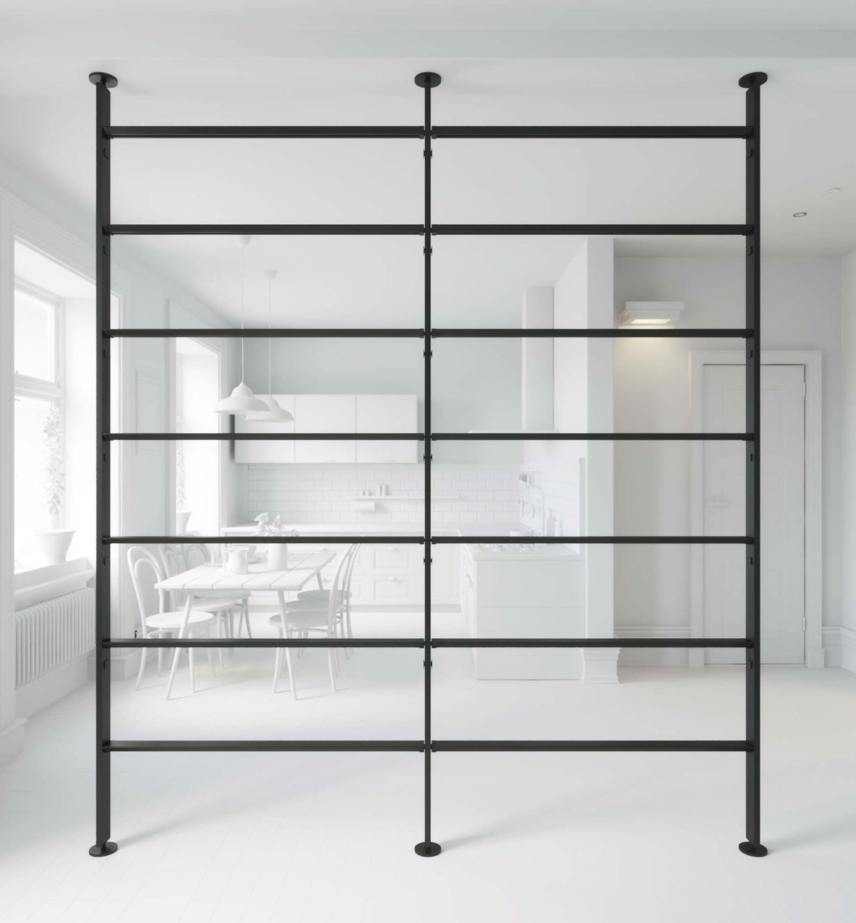 Vertical Line dividing bookcase