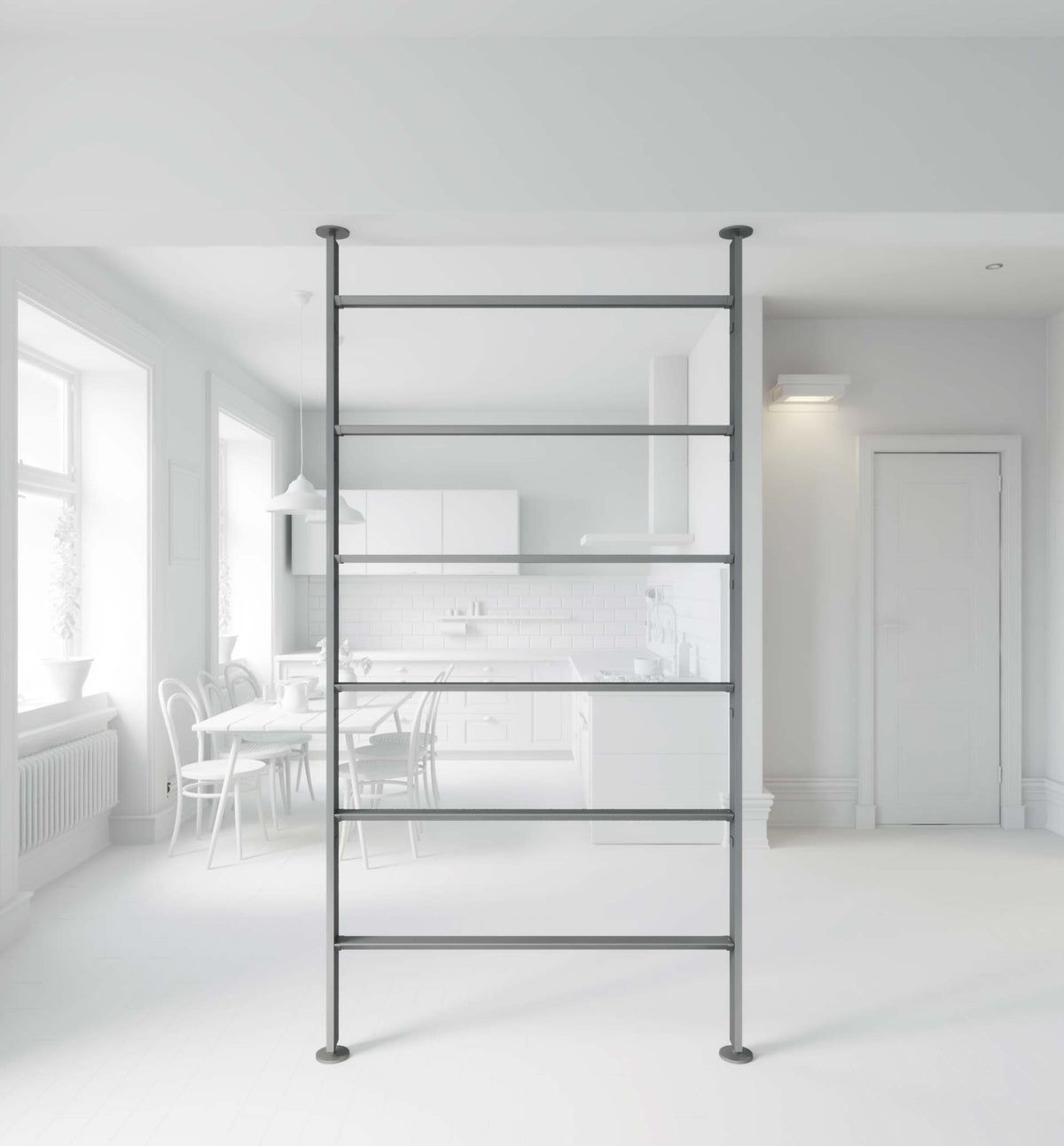 Vertical Line dividing bookcase