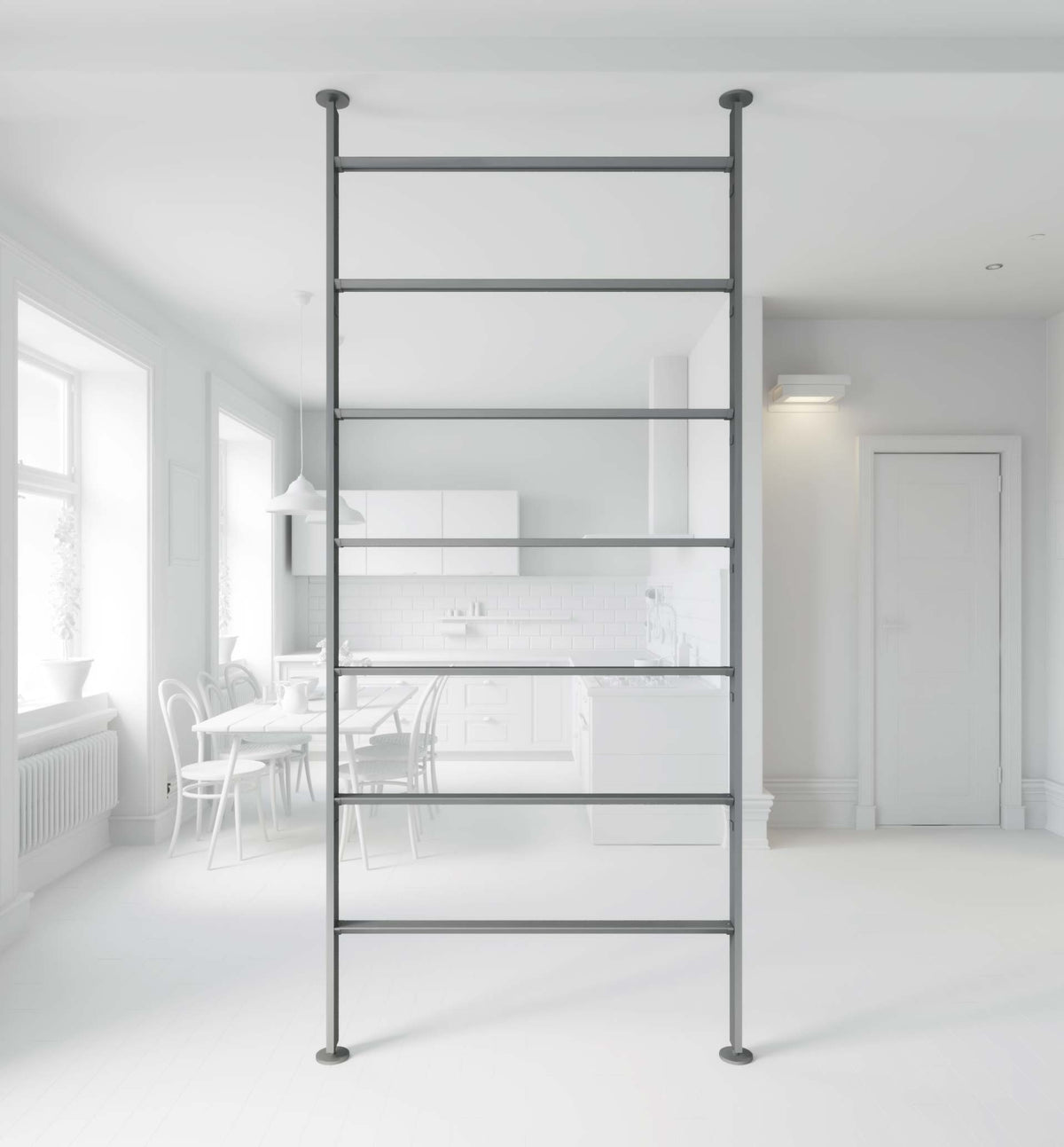 Vertical Line dividing bookcase