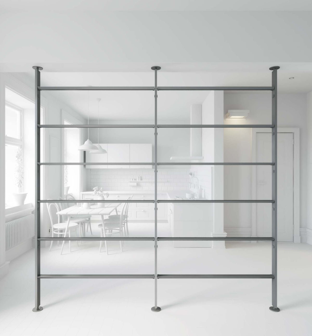 Vertical Line dividing bookcase