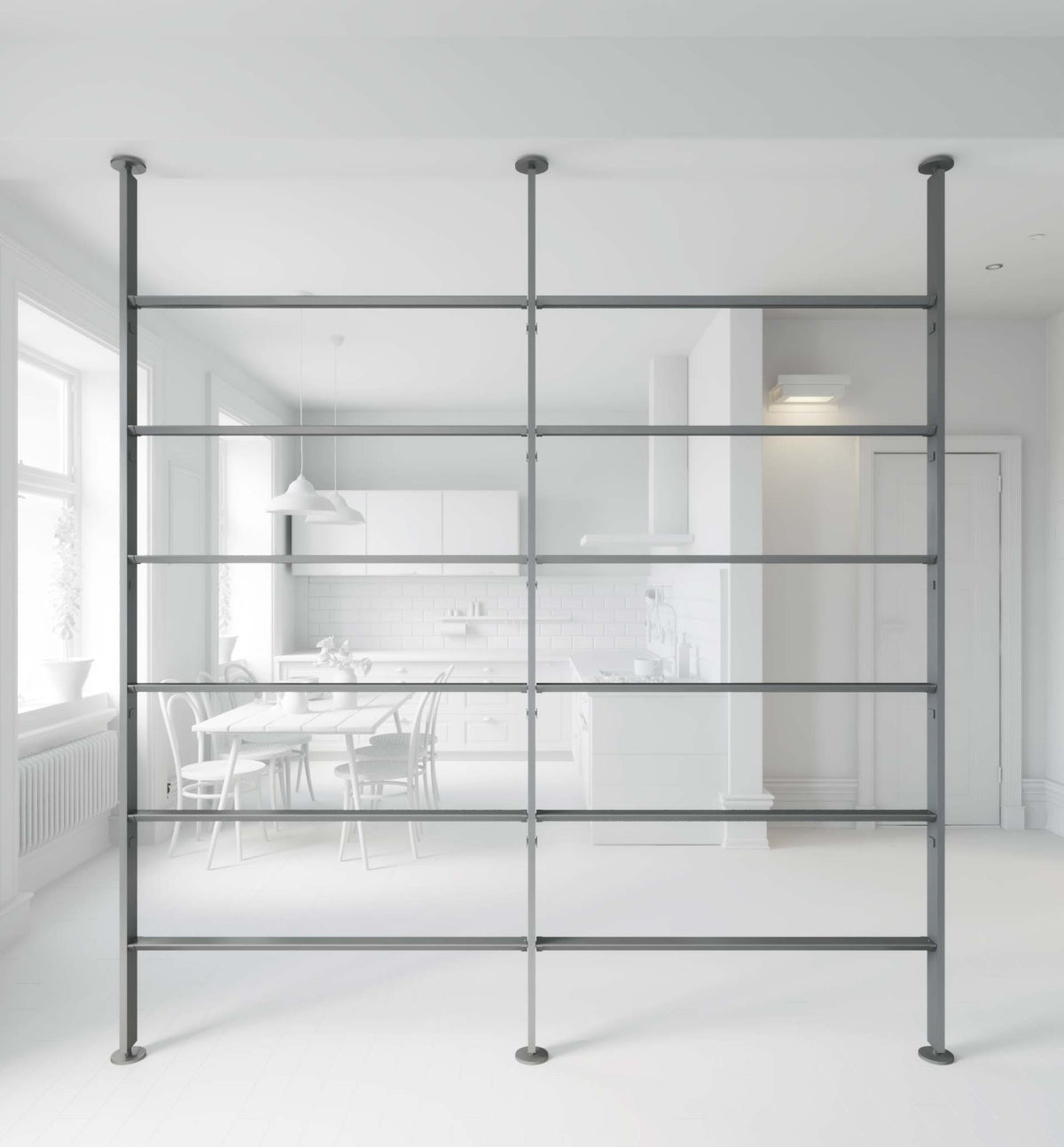 Vertical Line dividing bookcase