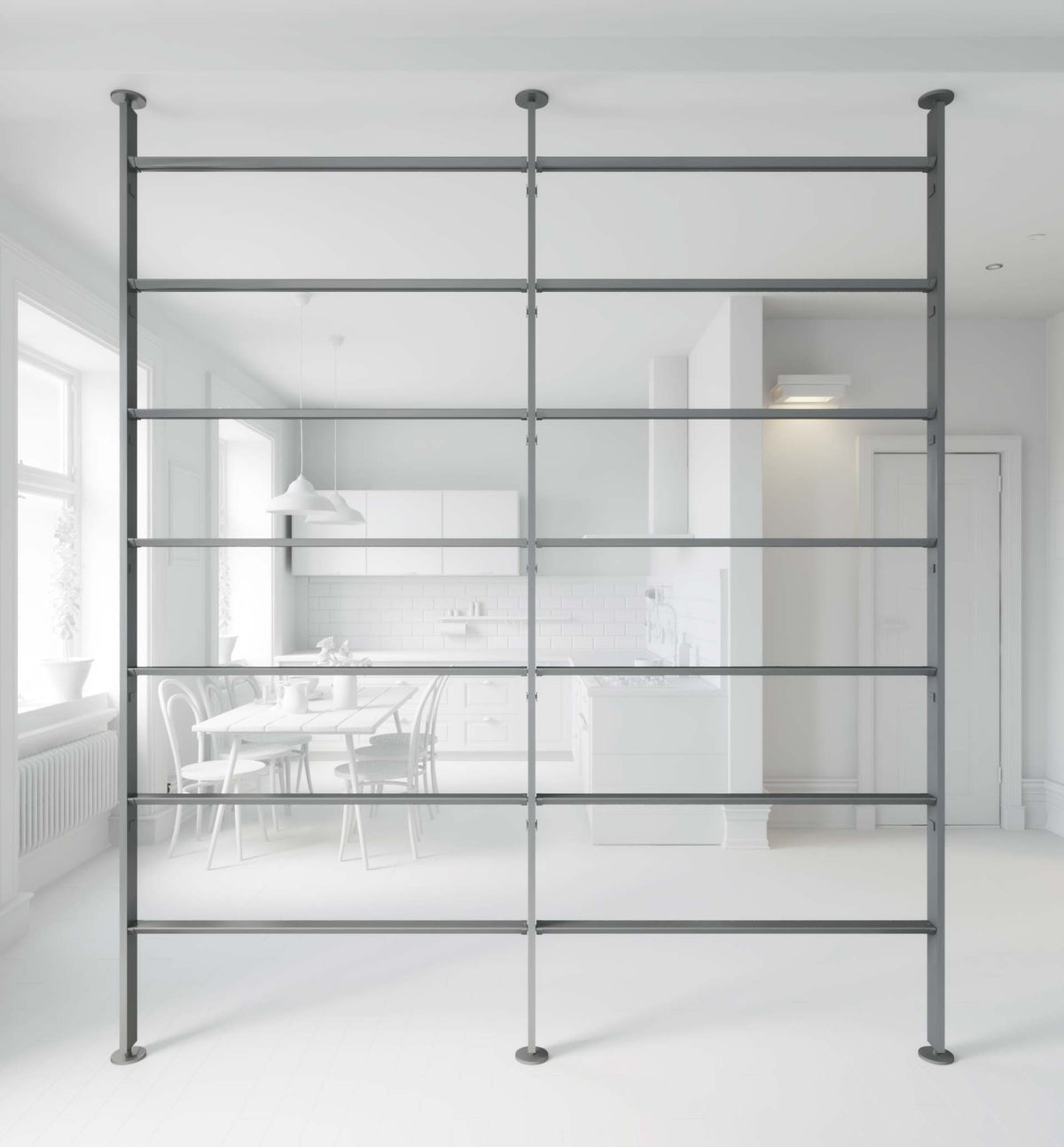 Vertical Line dividing bookcase