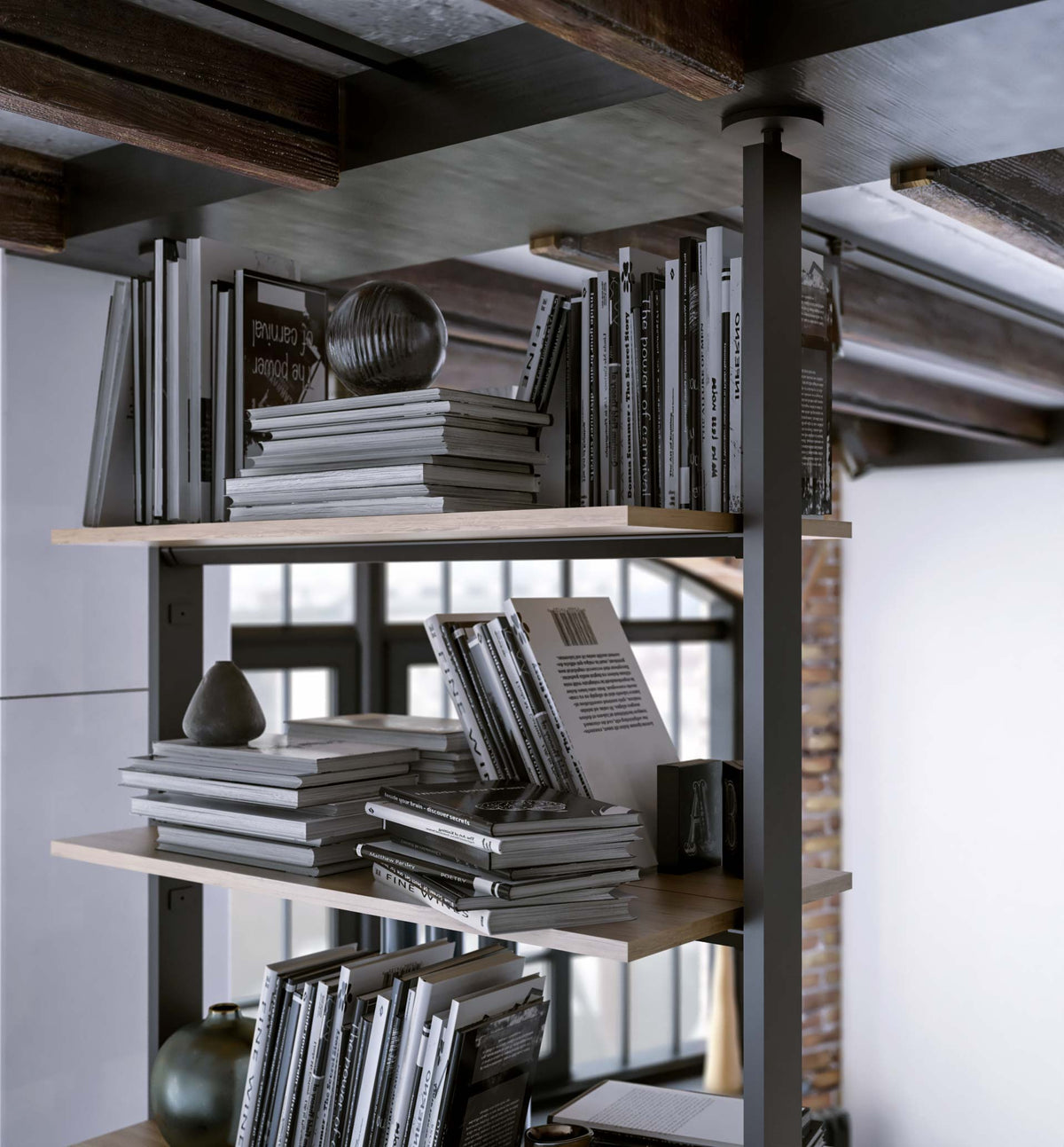 Vertical Line dividing bookcase